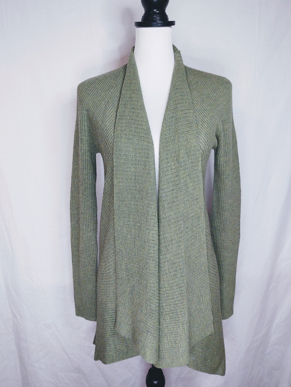 Eileen Fisher Italian Yarn Cardigan Sz M Green